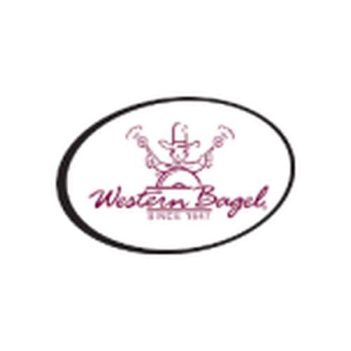 Western Bagel logo with cowboy illustration.